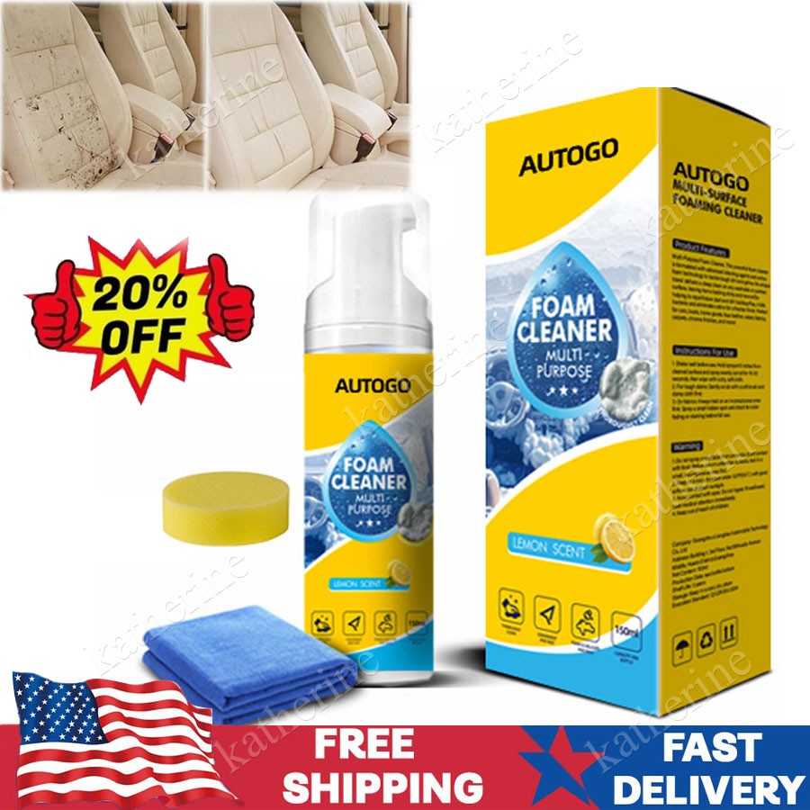 4-in-1 Multi-Enzyme Foam Cleaner, All-Purpose Spray 5oz with Sponge & Towel