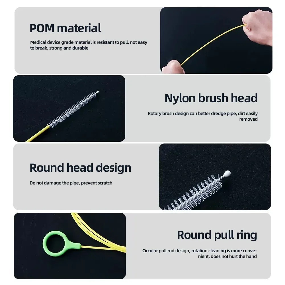 1pc 2m Car Sunroof Drain Hole Unclogger Cleaning Brush Flexible Tool – NEW