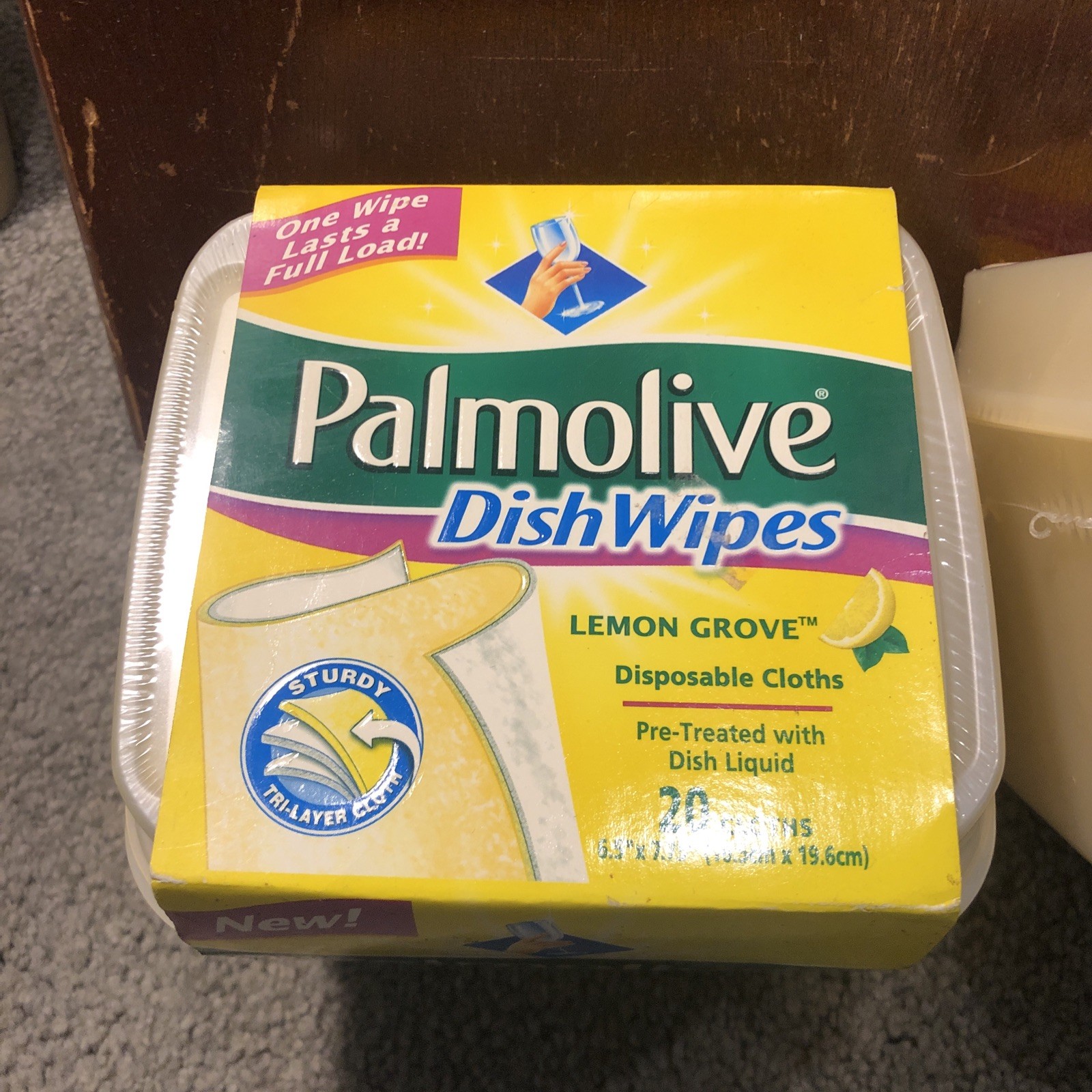 X2 Palmolive Dish Wipes Lemon Grove Pretreated Disposable Cloths 20 Count