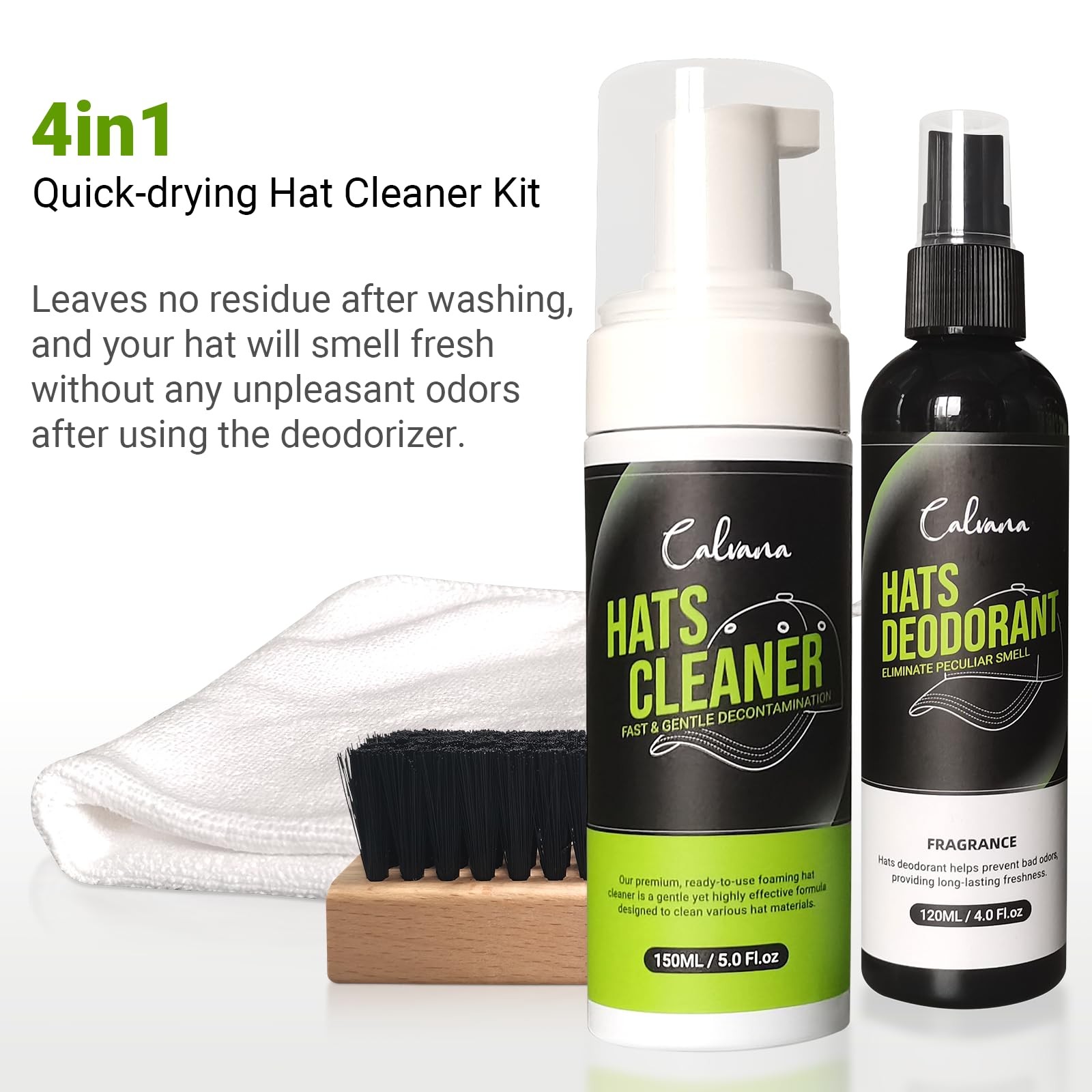 4-in-1 Hat Cleaning Kit – Quick-Drying Solution for Baseball, Cowboy, Felt Caps