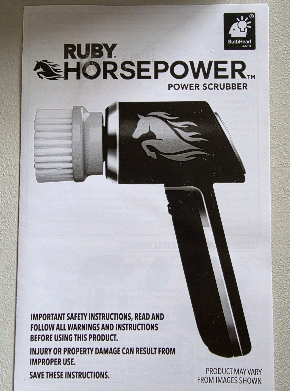 The Ruby Horsepower Cordless & Rechargeable Waterproof Power Scrubber