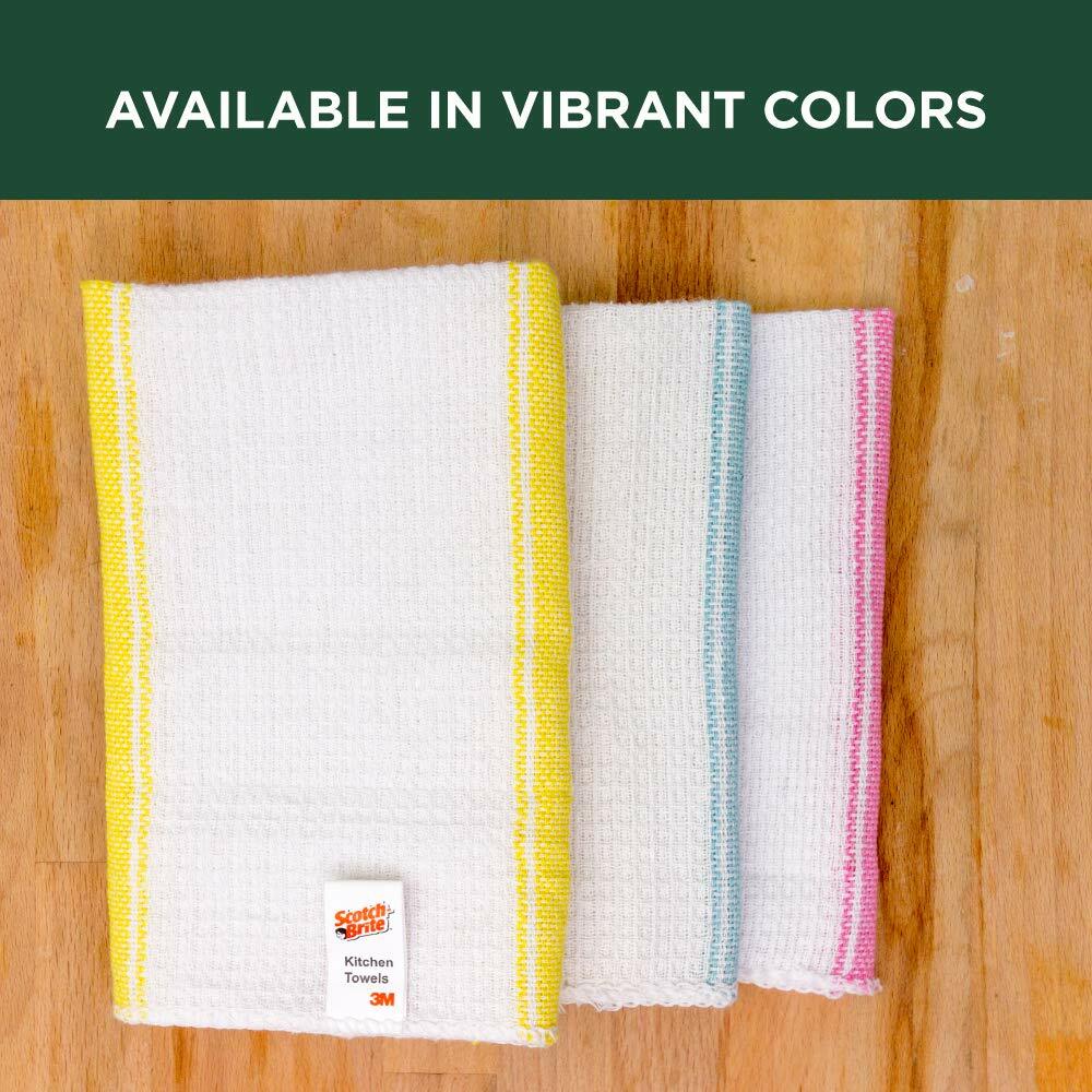 3No. Scotch-Brite Cotton Kitchen Towels – Dry Cotton, Wool Clean -Free Ship