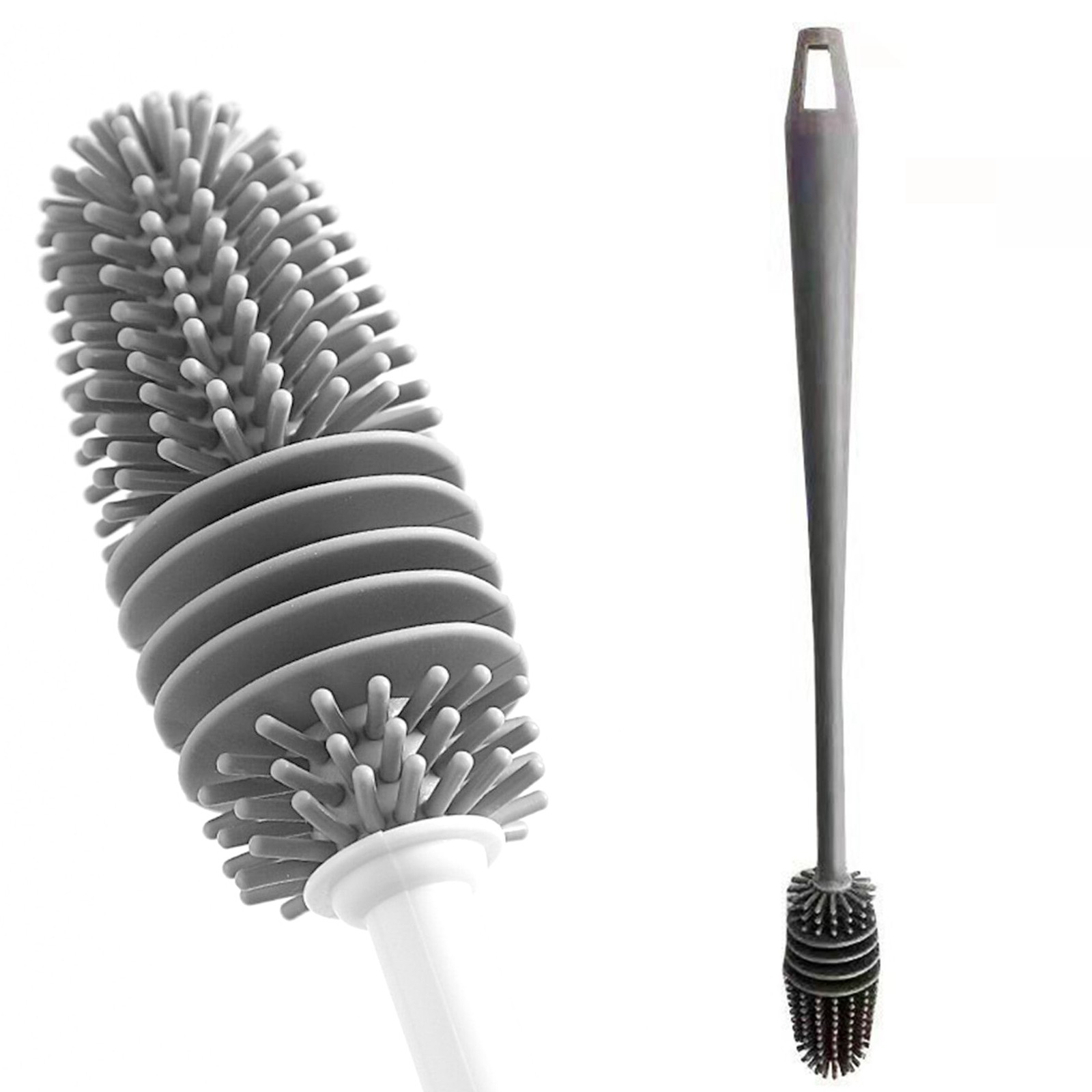 1Pc Bottle Scrubbing Washing Brush Silicone Long Handle Cup Cleaning Brush Tool