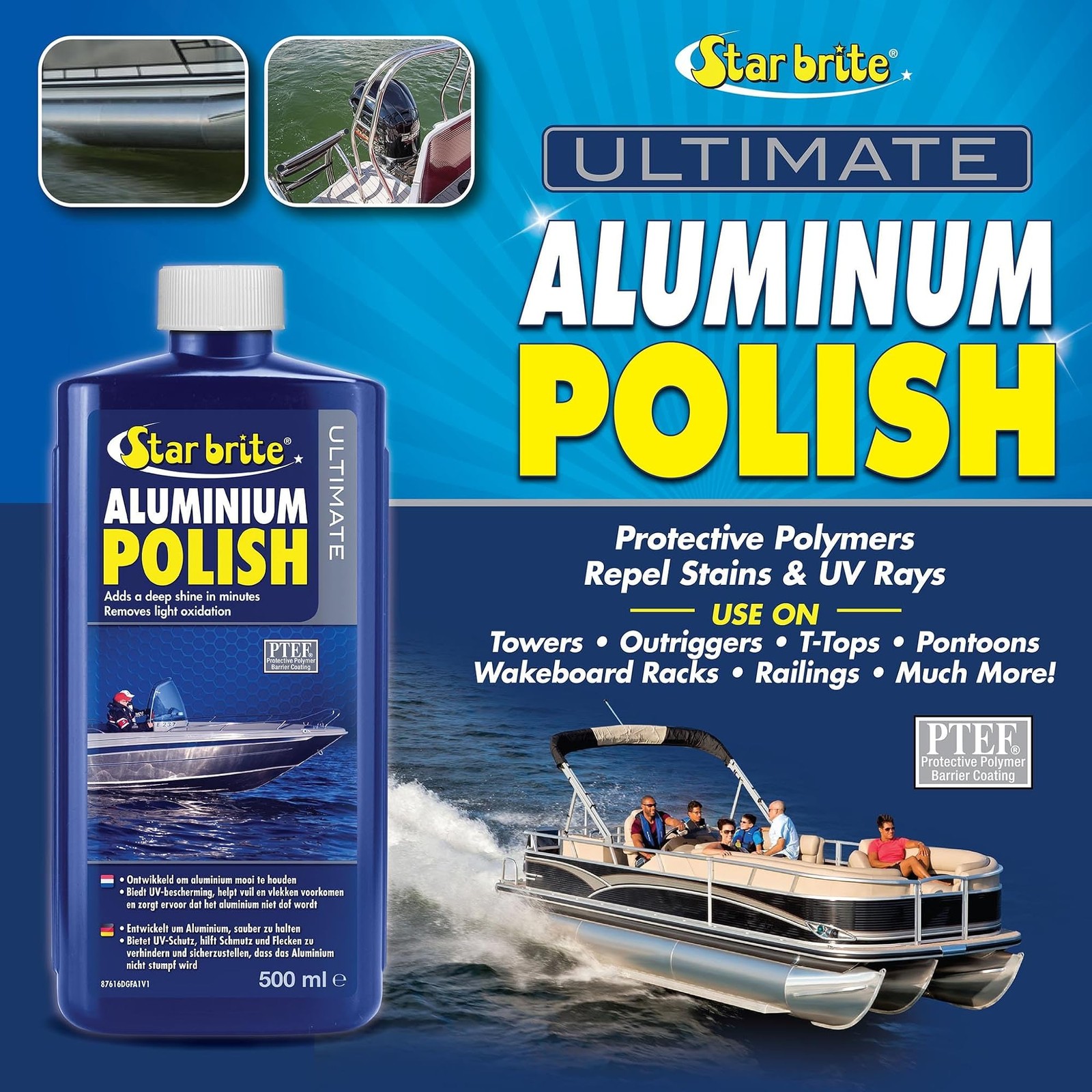 STAR BRITE Ultimate Aluminum Polish Adds a Deep Protective Shine, Removes Lig…