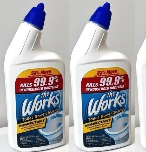 The Works Toilet Bowl Cleaner- LARGE 24 fl oz {2 BOTTLES} Cleans and Deodorizes