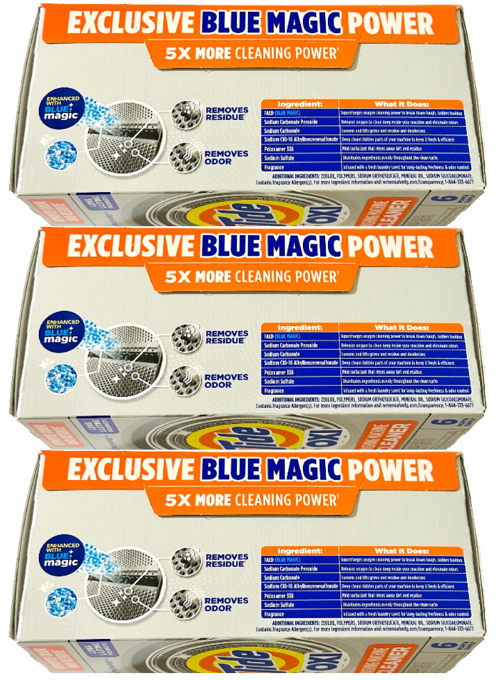 Tide Washing Machine Cleaner with Oxi, Odor Eliminator-6 Ct x 3 Pack=18 Pouches