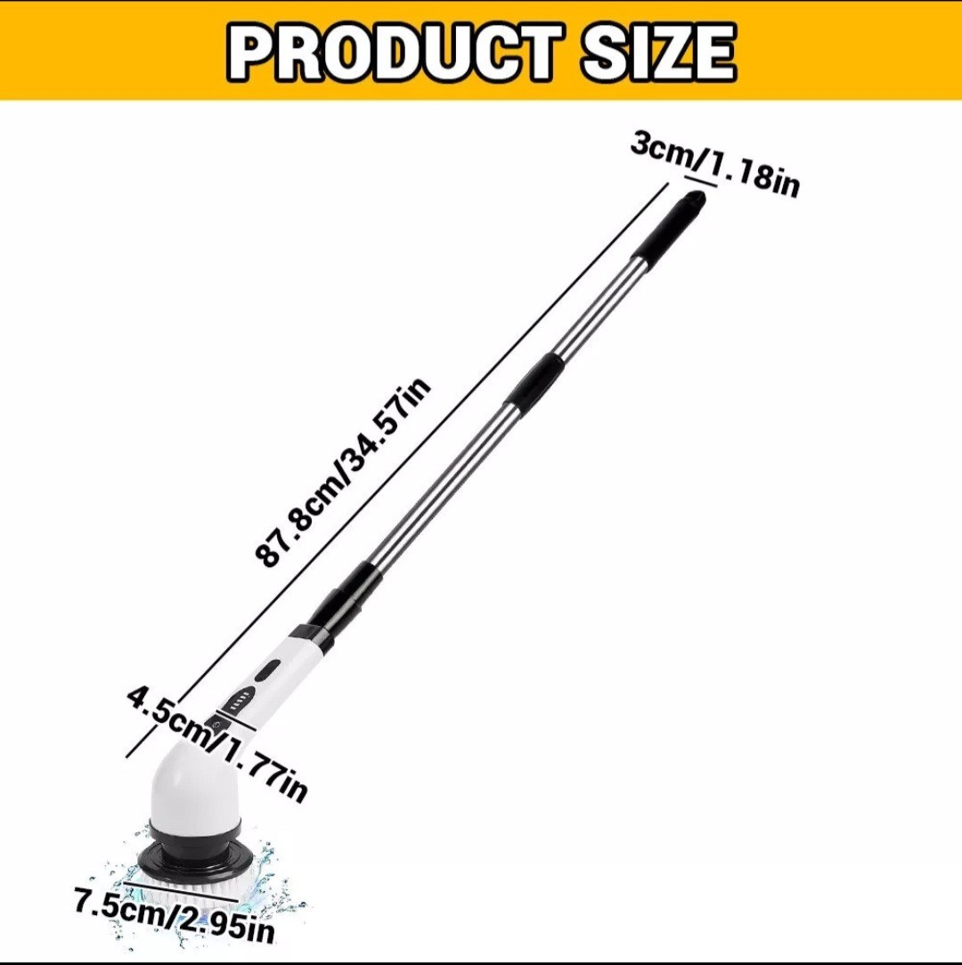 9-in-1 Electric Spin Scrubber Cordless Power Cleaning Brush Rechargeable used 1x
