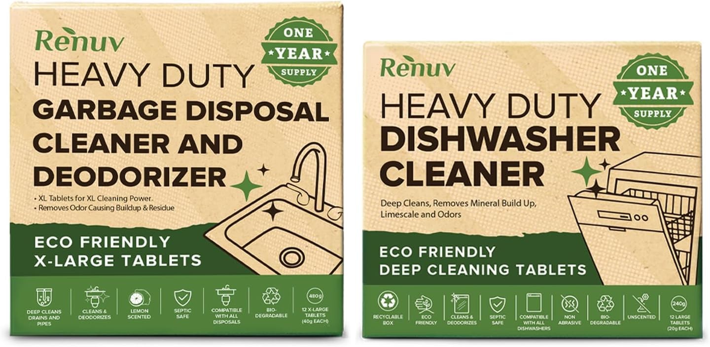 ® Heavy Duty Dishwasher Cleaner & Deodorizer, Descaler, 12 XL Tablets | Deep Cle