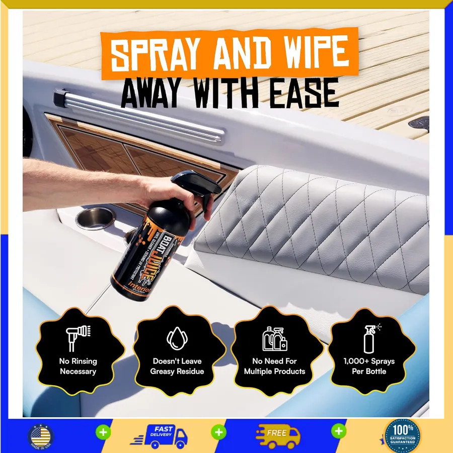 Boat Juice 2-in-1 Vinyl Boat Seat Cleaner & Ceramic UV Protectant Spray 32oz