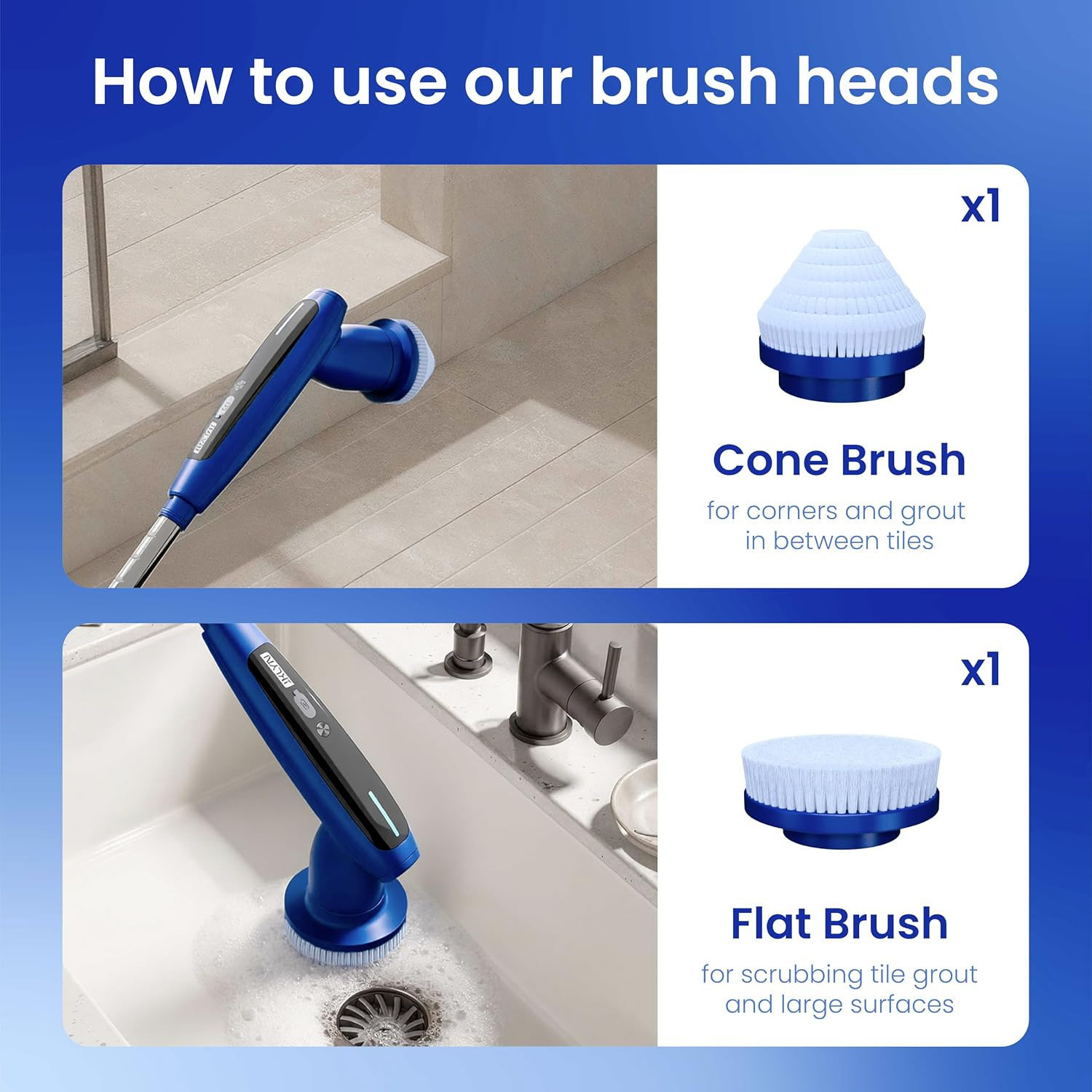 2026 Upgraded Electric Spin Scrubber: 120 Min Runtime, IPX7 Waterproof Cordless