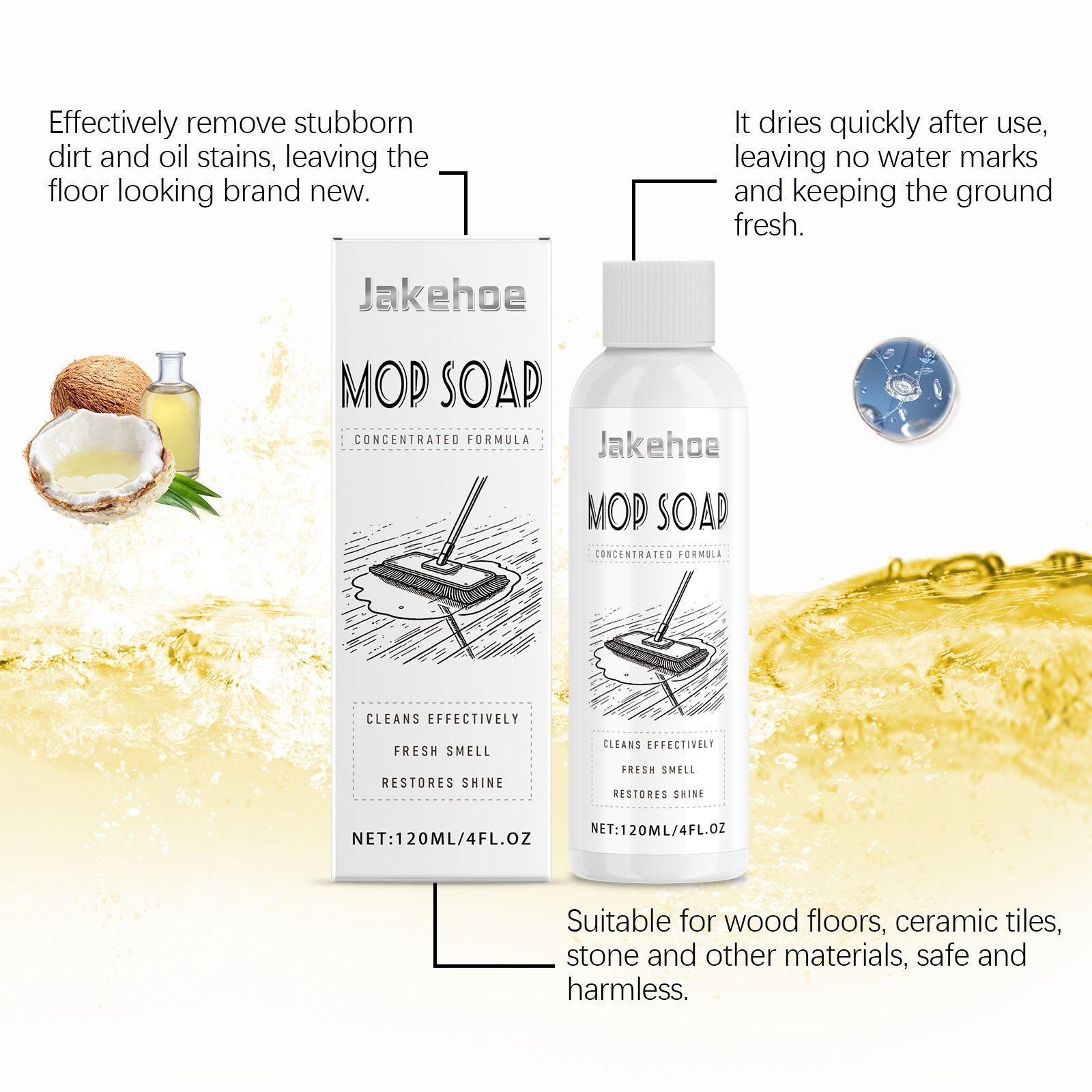 Mop Soap Brazilian Waves, Highly Scented Mop Soap, Mop Soap For Floor Cleaning