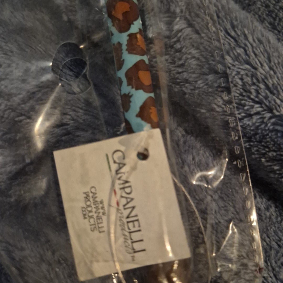 2 LOT CAMPANELLI Products Blue Animal Print Duster Set Home Cleaning