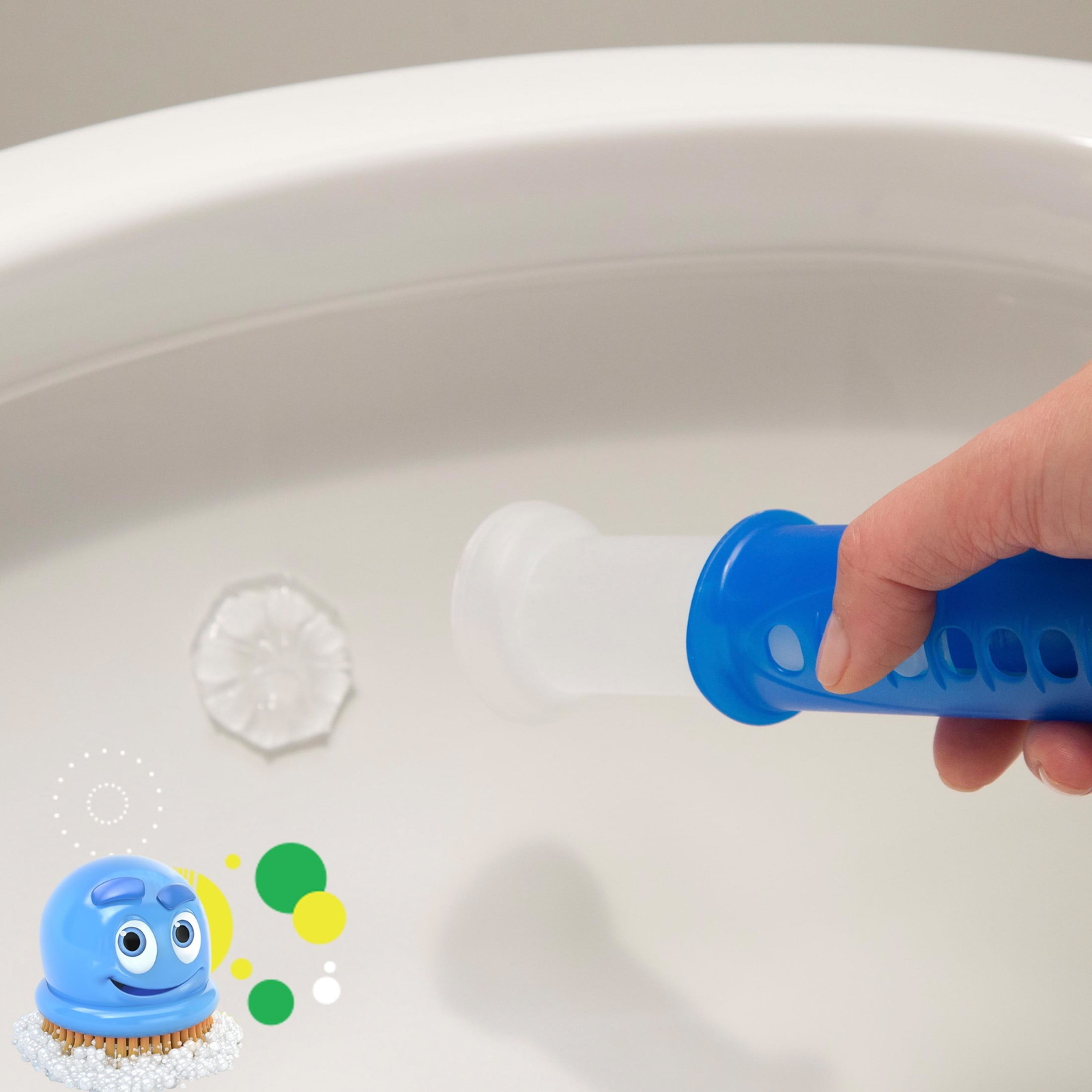 Fresh Gel Toilet Cleaning Stamp, Rain shower, Dispenser with 4 Refills