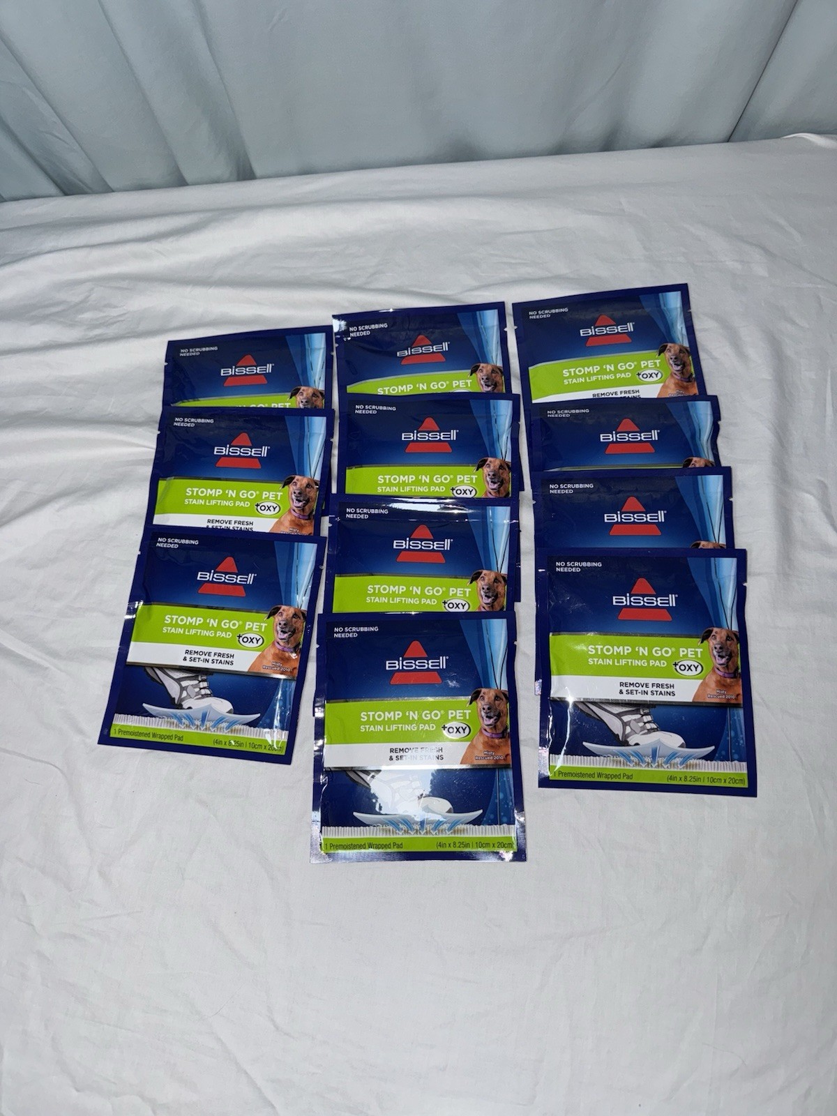 Lot of 11 New Bissell Stomp-N-Go Pet Stain Lifting Pads + Oxy New SEALED