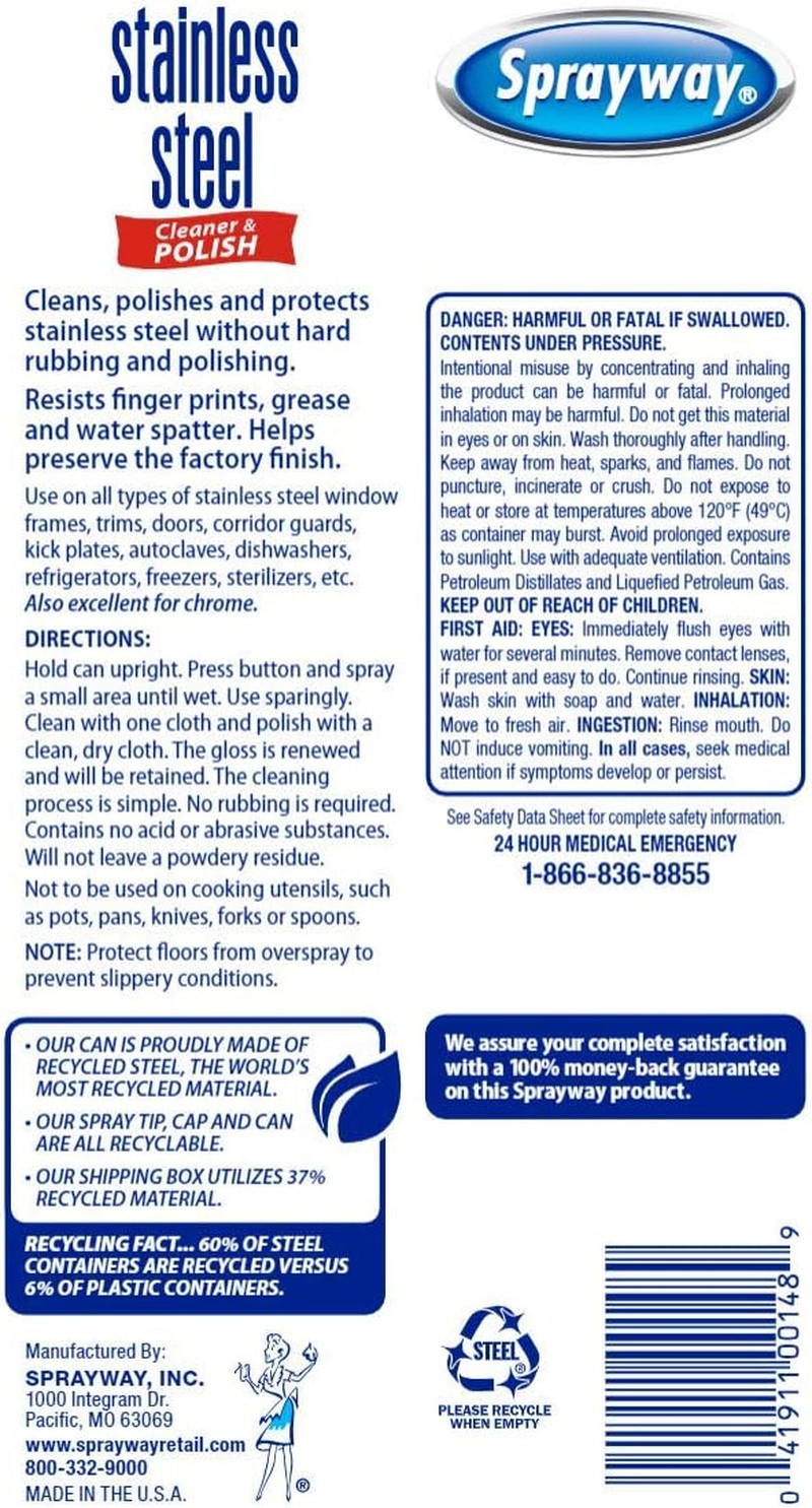 Water-Based Stainless Steel Cleaner, 15 Fl Oz (Pack of 1)