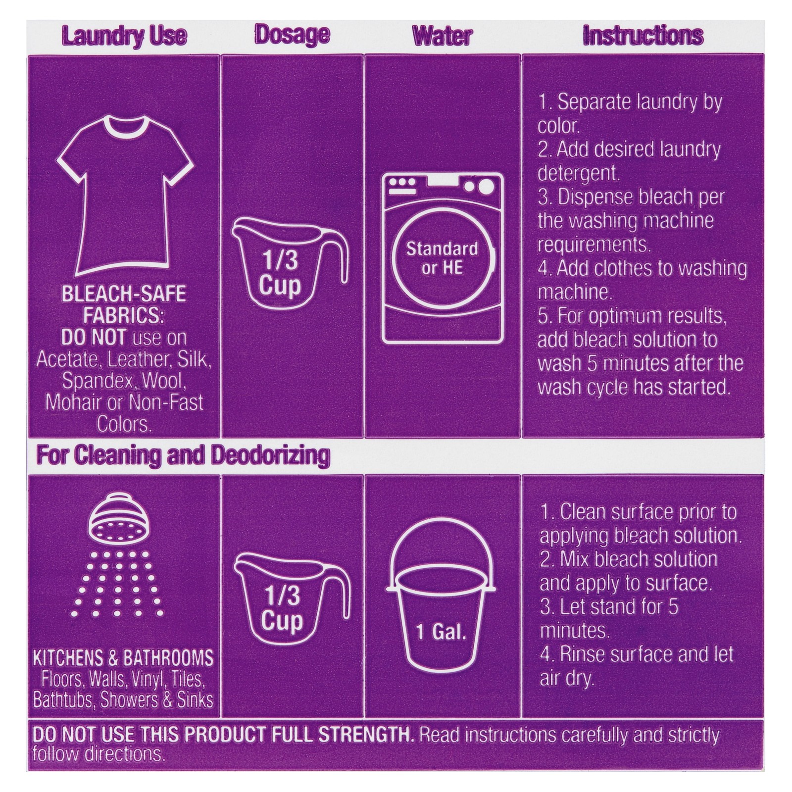 (3 pack)Low Splash Bleach, Lavender Scent, 81 fl oz