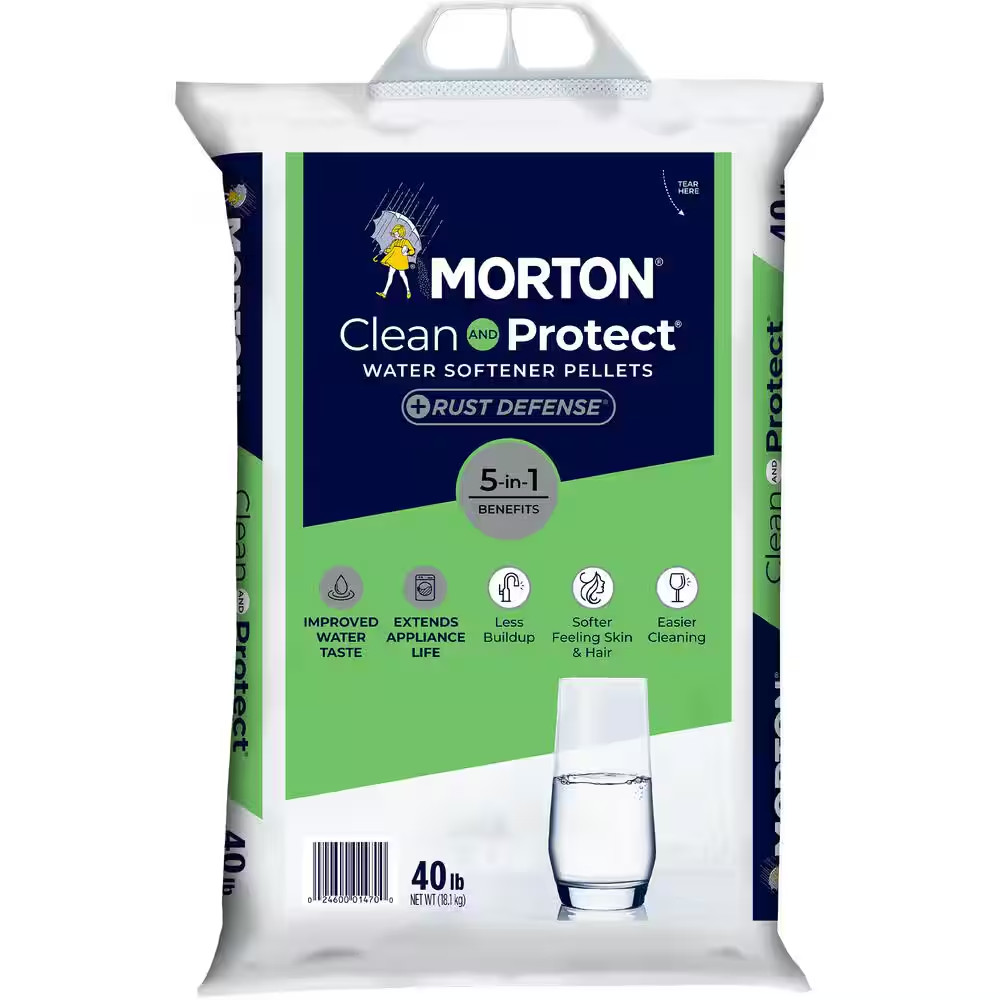 40 Lbs. Water Softener Salt Pellets Clean and Protect plus Rust Defense