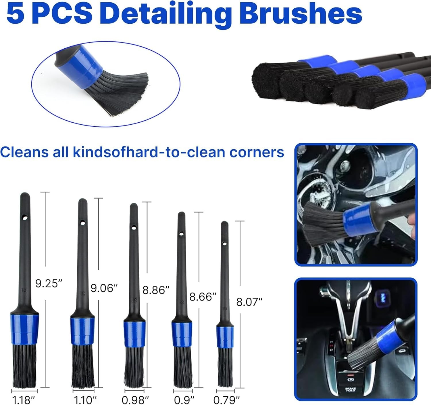 30 PCS Car Detailing Kit – Car Cleaning Wash Brush Set, Auto Interior Detaili…