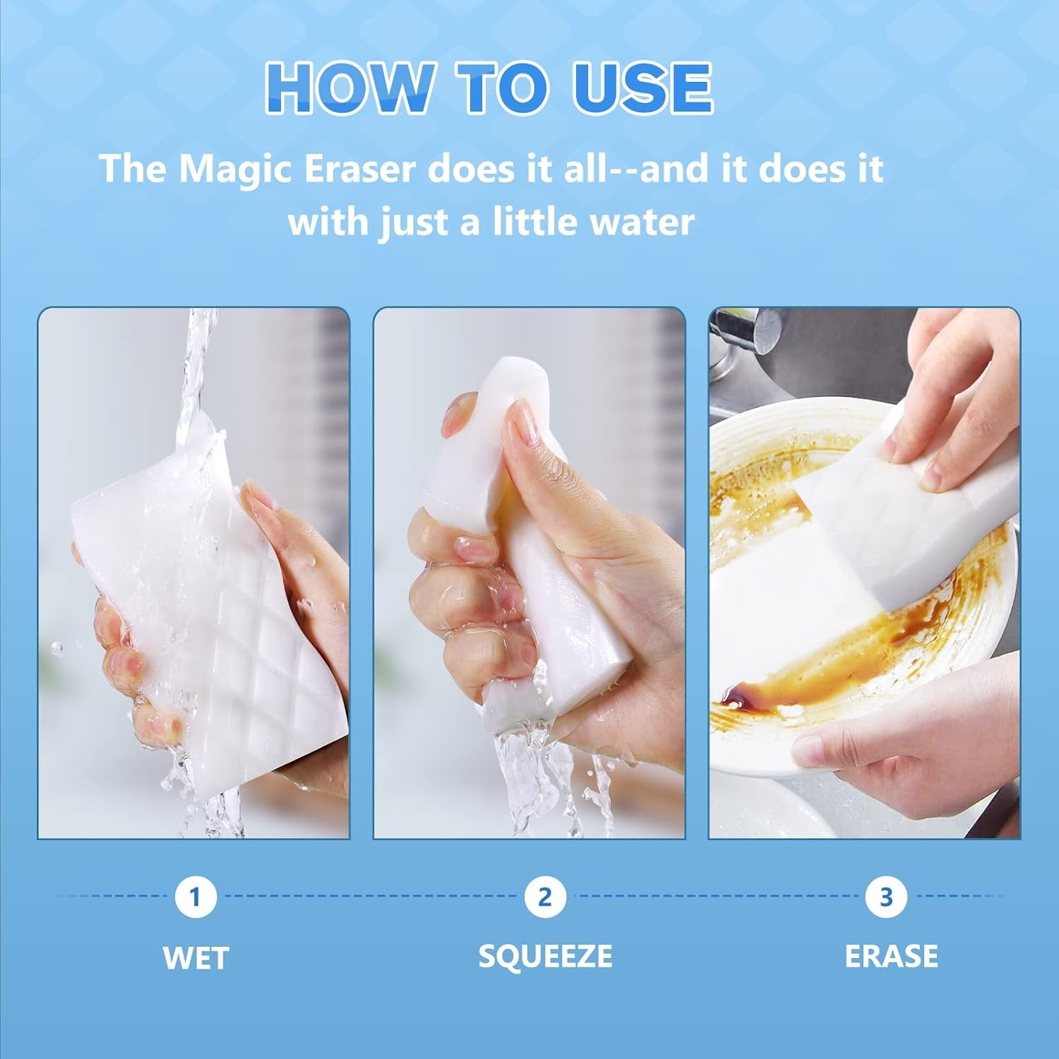 Magic Eraser Sponge – 18 Pack Melamine Cleaning Pads for Effortless Cleaning