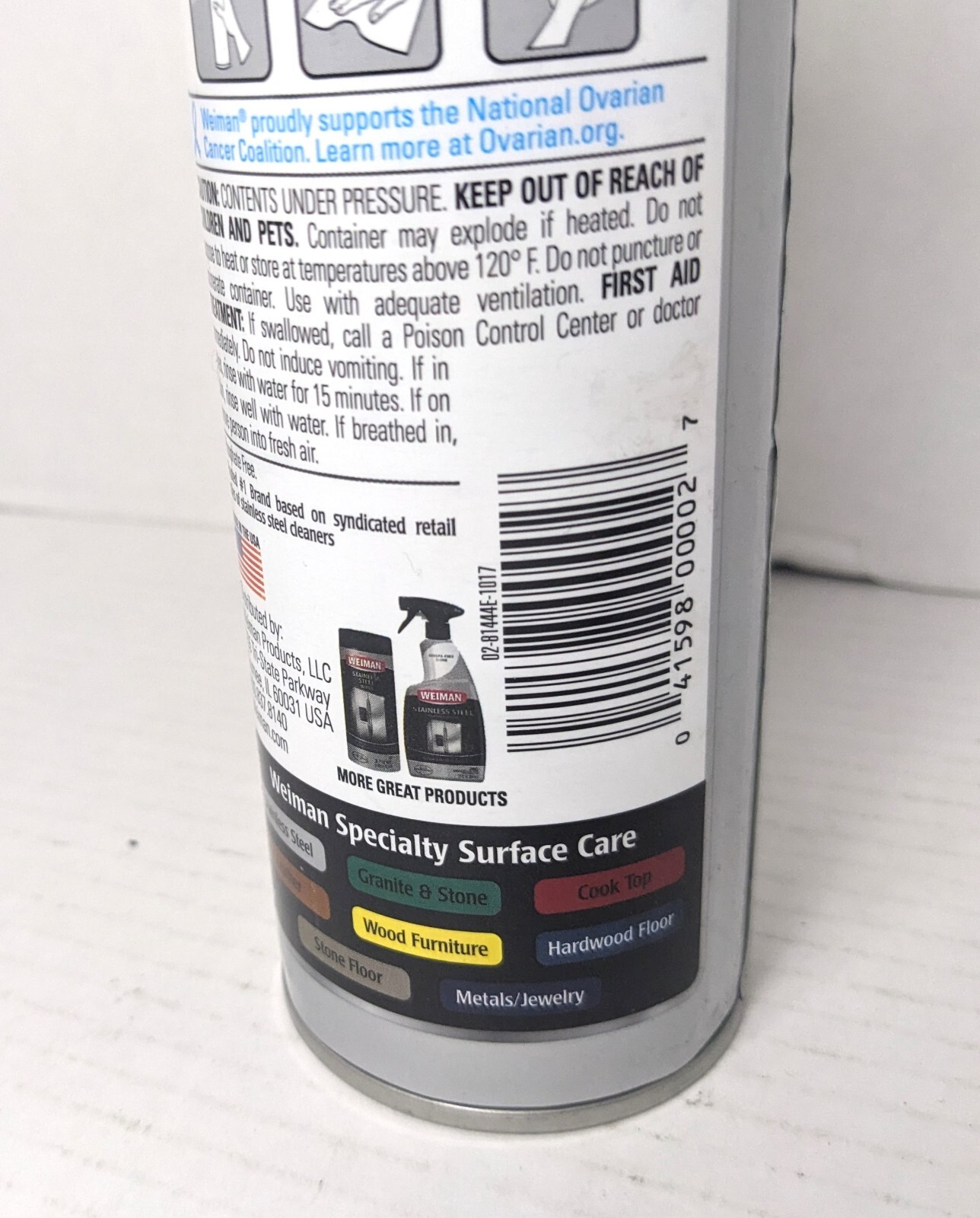 x2 WEIMAN Stainless Steel Appliance Stove Range CLEANER & POLISH Streak-Free
