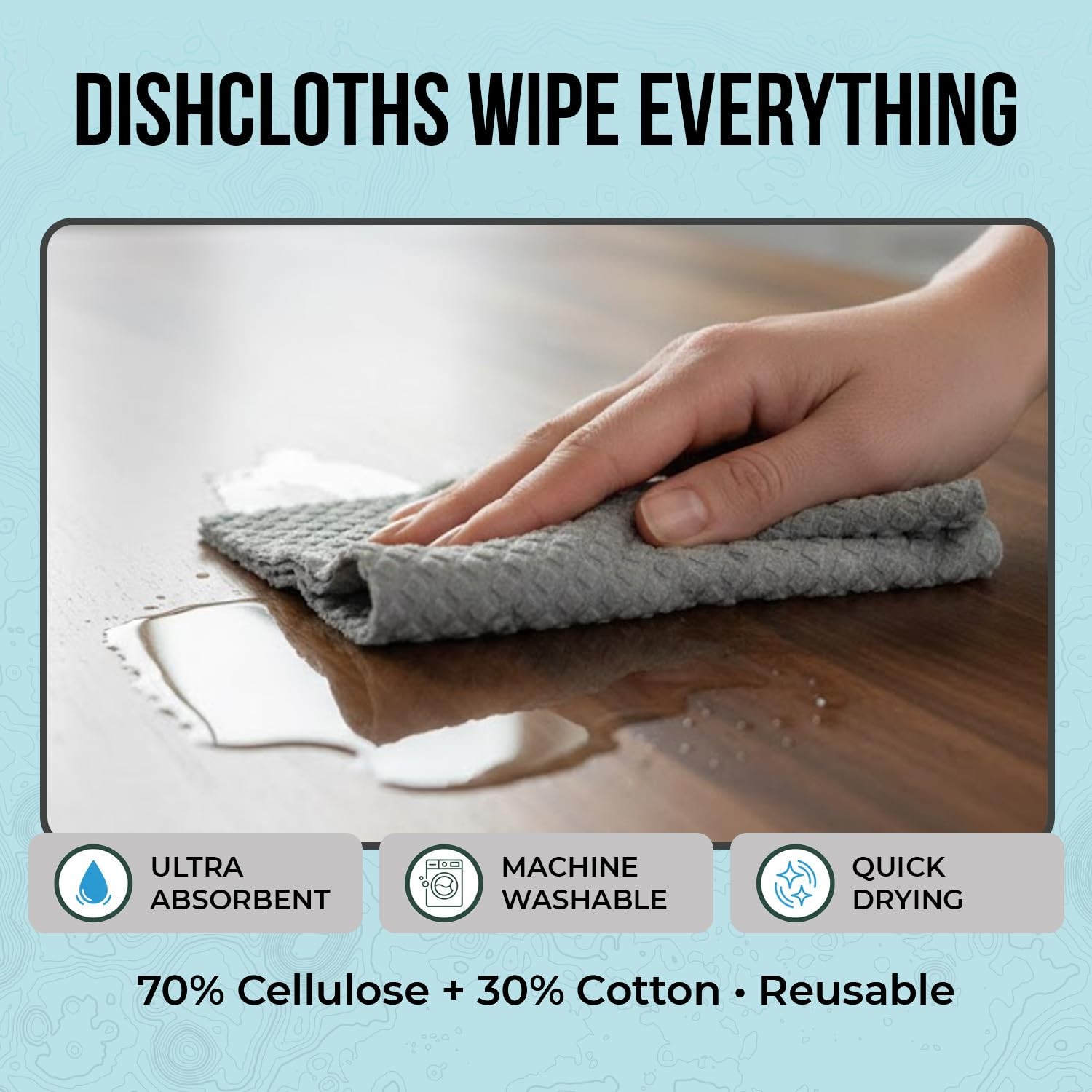 Kitchen Cleaning Kit 14 Piece – Swedish Dishcloths, Dish Towels for Kitchen, …