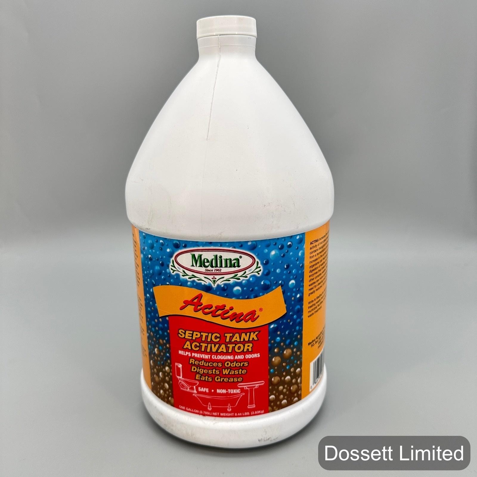 Medina Actina Septic Tank Drain Activator Liquid Cleaner 1 Gallon Non-Toxic