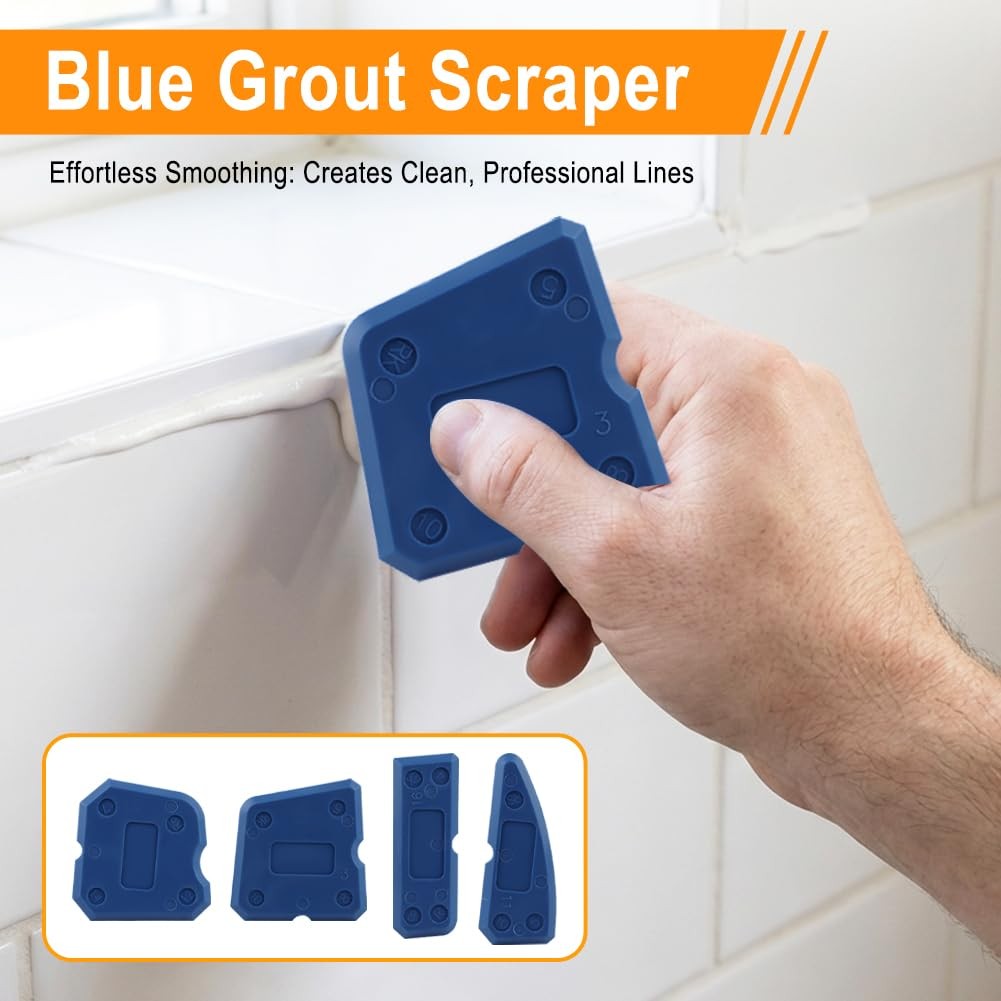 43 PCS Grout Removal Tool Kit, Tile & Sealant Set with Grout Saw, Scrapers, B…