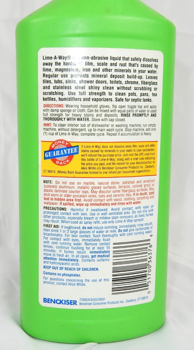VERY RARE 1990s Lime-a-Way 20oz Hard Water Cleaner – 35% Full