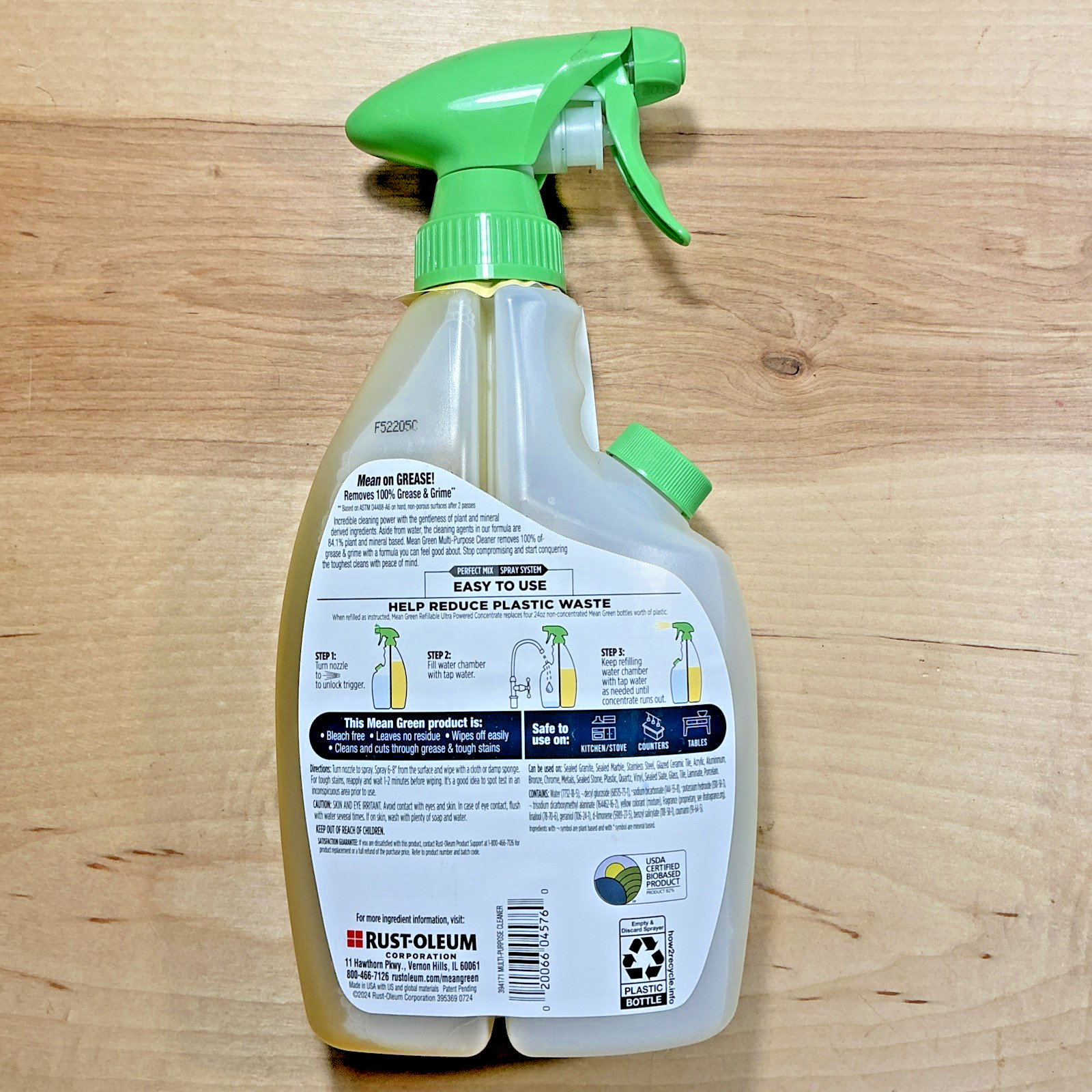 Mean Green Refillable Cleaner 28.6oz LARGE SIZE Citrus Spray Bottle New