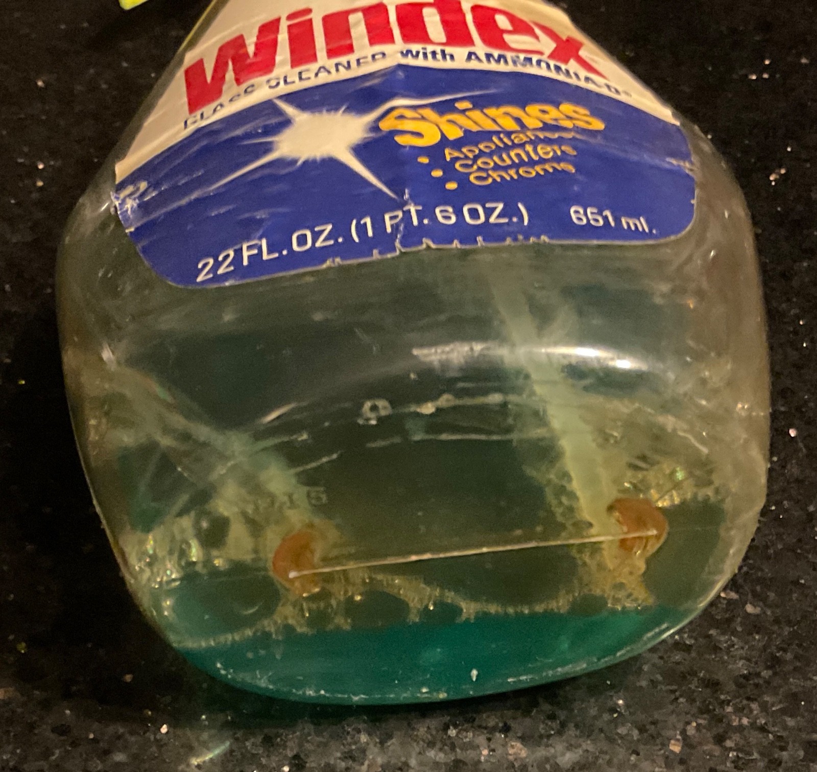 Vintage 1979 Windex 22 Fl Oz with Ammonia-D Bottle Prop Old Original
