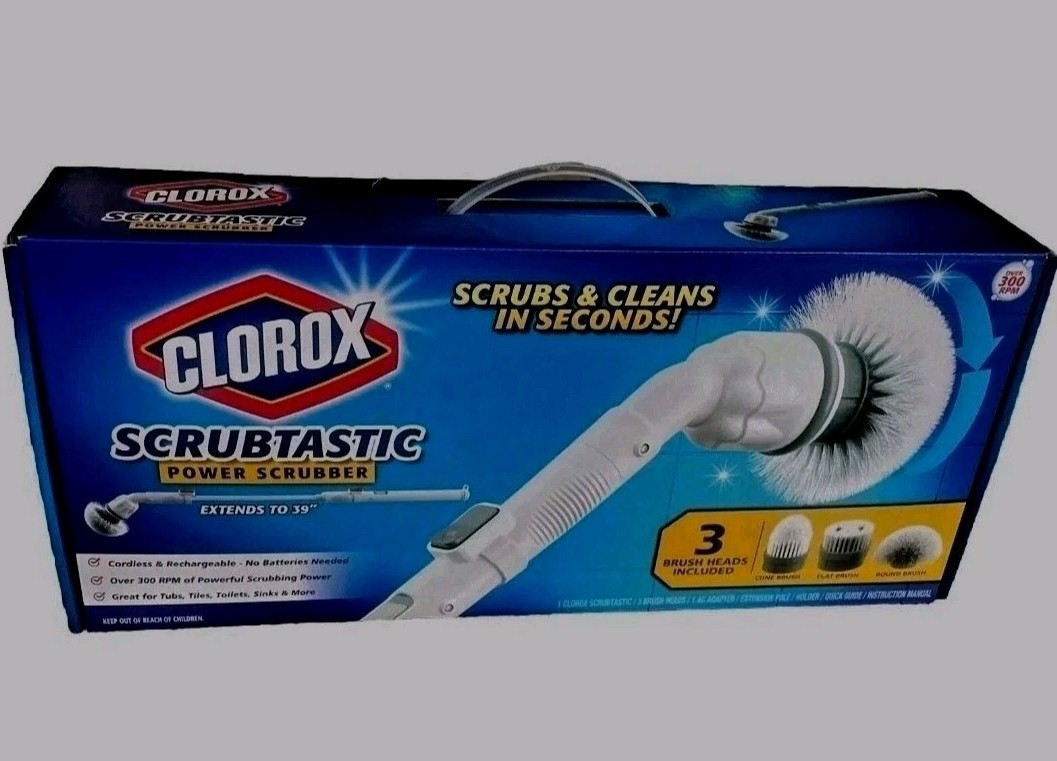NEW – Clorox Scrubtastic Power Scrubber, Handheld, Cordless, Rechargeable