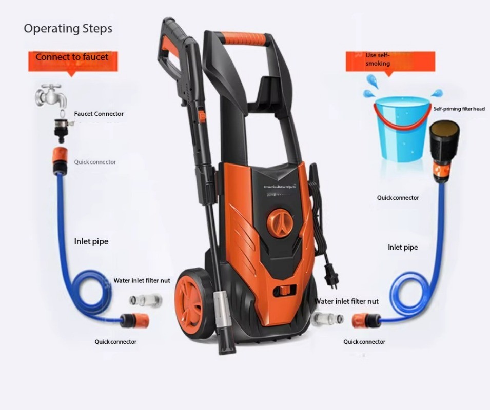 High-Pressure Car Wash Machine for Home Use 220V Fully Automatic Brush Car Washe