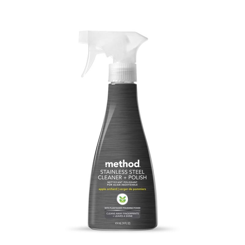 Method Stainless Steel Cleaner + Polish Apple Orchard Scent Plant Based 14 oz