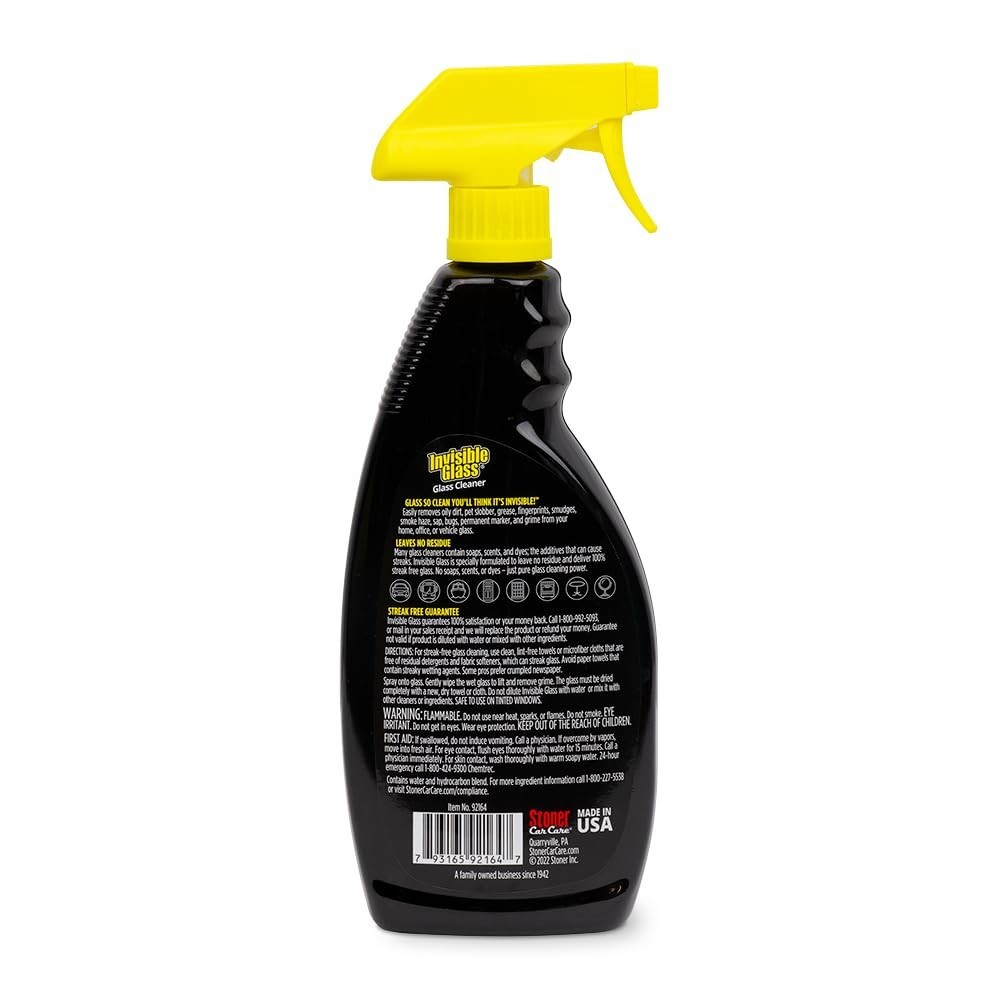 Stoner Car Care Invisible Glass Premium Glass Cleaner and Window Spray 22Oz