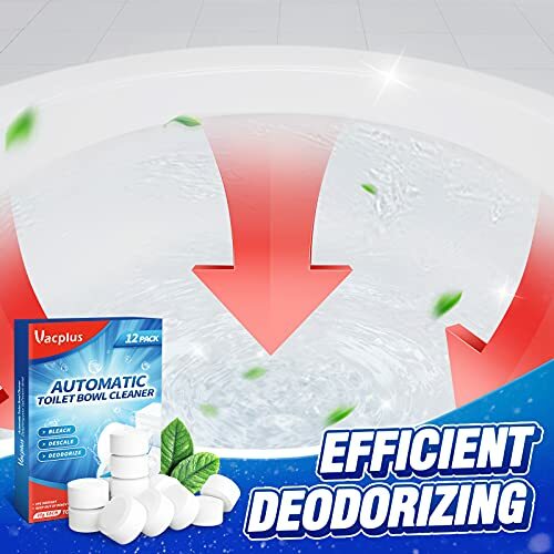 Automatic Toilet Bowl Cleaners With Bleach Tablets, Toilet Tank Cleaner, 12 PACK