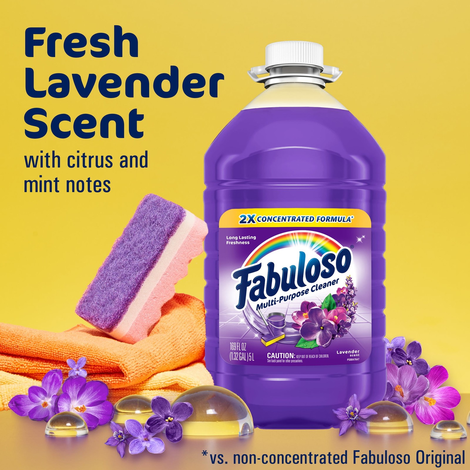 Fabuloso Multi Surface All Purpose Floor Cleaner, Lavender Scent, 169 fl oz
