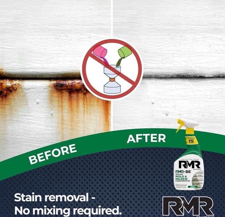 RMR-86 Instant Mold And Mildew Stain Remover Spray- Scrub Free Formula,30 Fl Oz