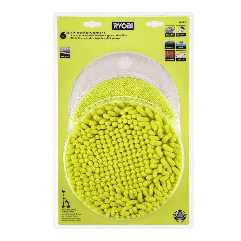 6 In. 3-Piece Microfiber Cleaning Kit for P4500 and P4510 Scrubber Tools