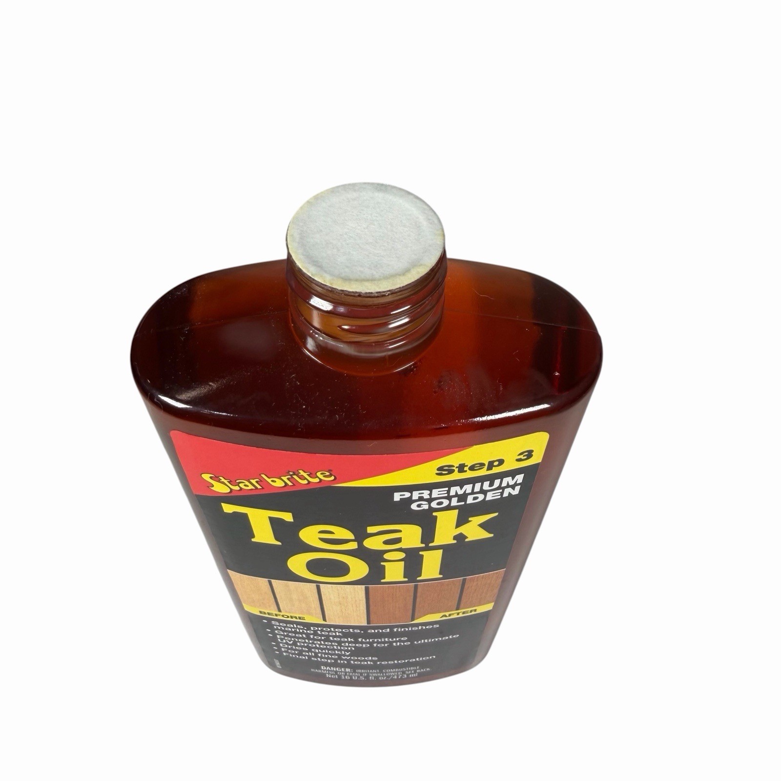 STAR BRITE Premium Golden Teak Oil 16 OZ Wood Sealer Preserver Finishes Step 3
