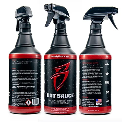 Hot Sauce Premium Hard Water Spot Remover w/High-Gloss 32 Ounce (Pack of 1)