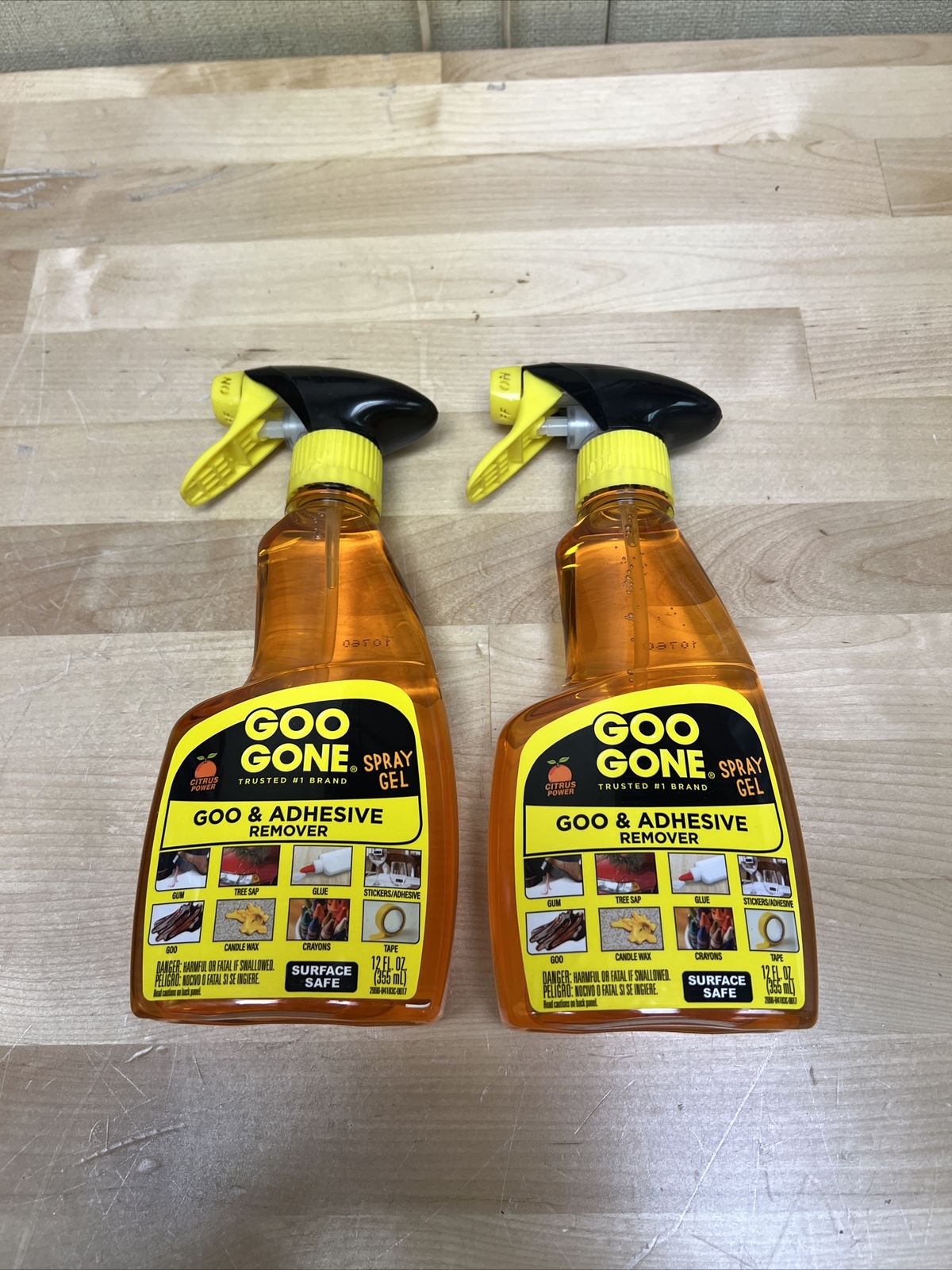 Goo Gone Remover Spray Gel 12 Oz Fresh Citrus Scent (2 PACK)