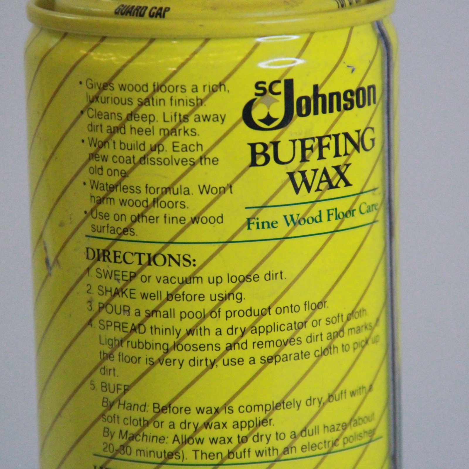 SC Johnson Buffing Wax Fine Wood Floor Care 22 fl oz Partially Used, Mostly Full