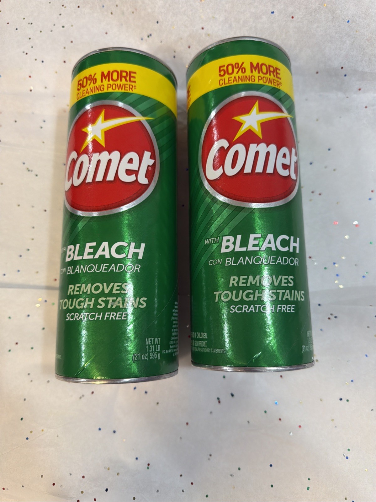 Comet All Purpose Cleaner With Bleach 21oz Lot of 2 Bathroom Kitchen Cleaners