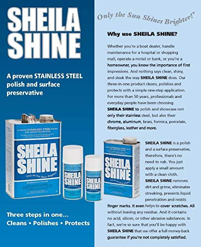 Sheila Shine 128 Fl Oz Cleaner 1 Gallon Metal Can Repels Water and Streaks