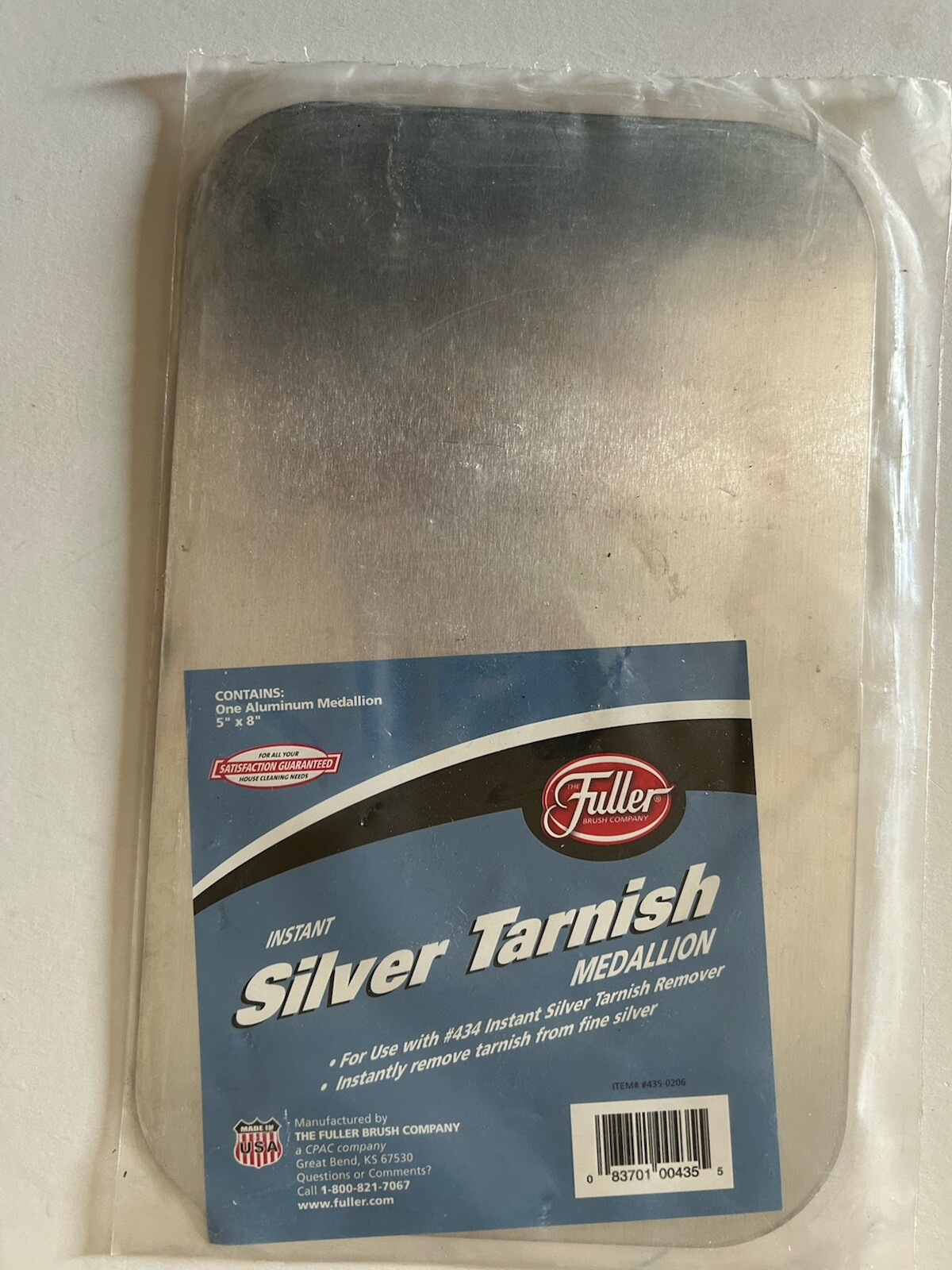 The Fuller Brush Company Instant Silver Tarnish Aluminum Medallion Sheet 5×8”