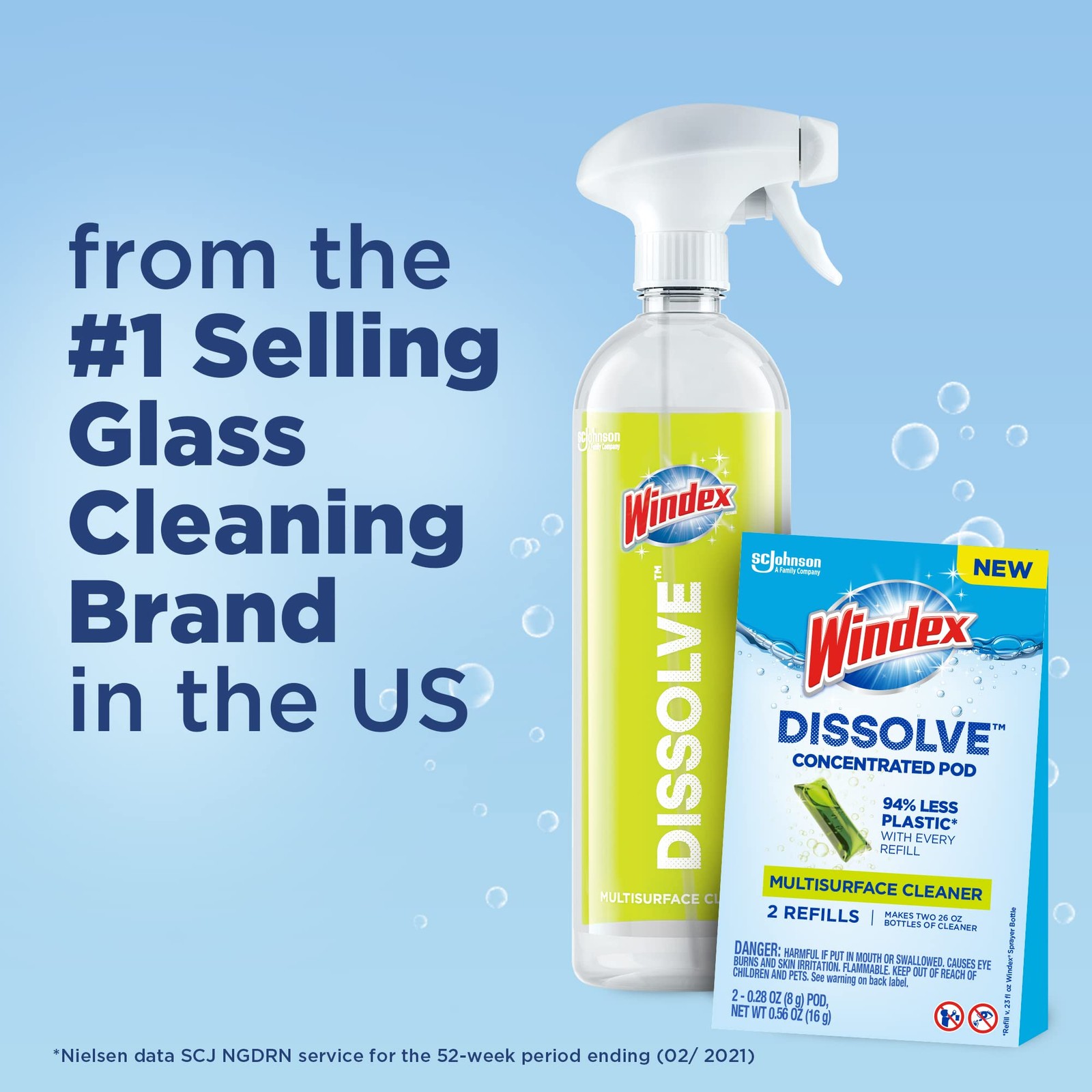 Windex Dissolve Fresh Scent Multi-Surface Cleaner Liquid 26 oz (Case of 4)