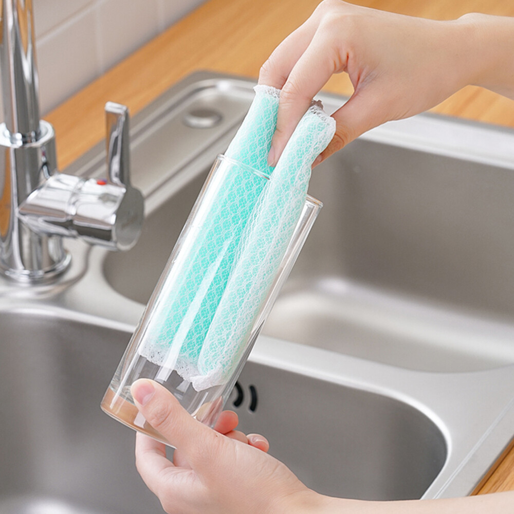 10pcs Scouring Pad Sponge Scrubber Cleaning Dishcloth Kitchen Dish Washing Cloth