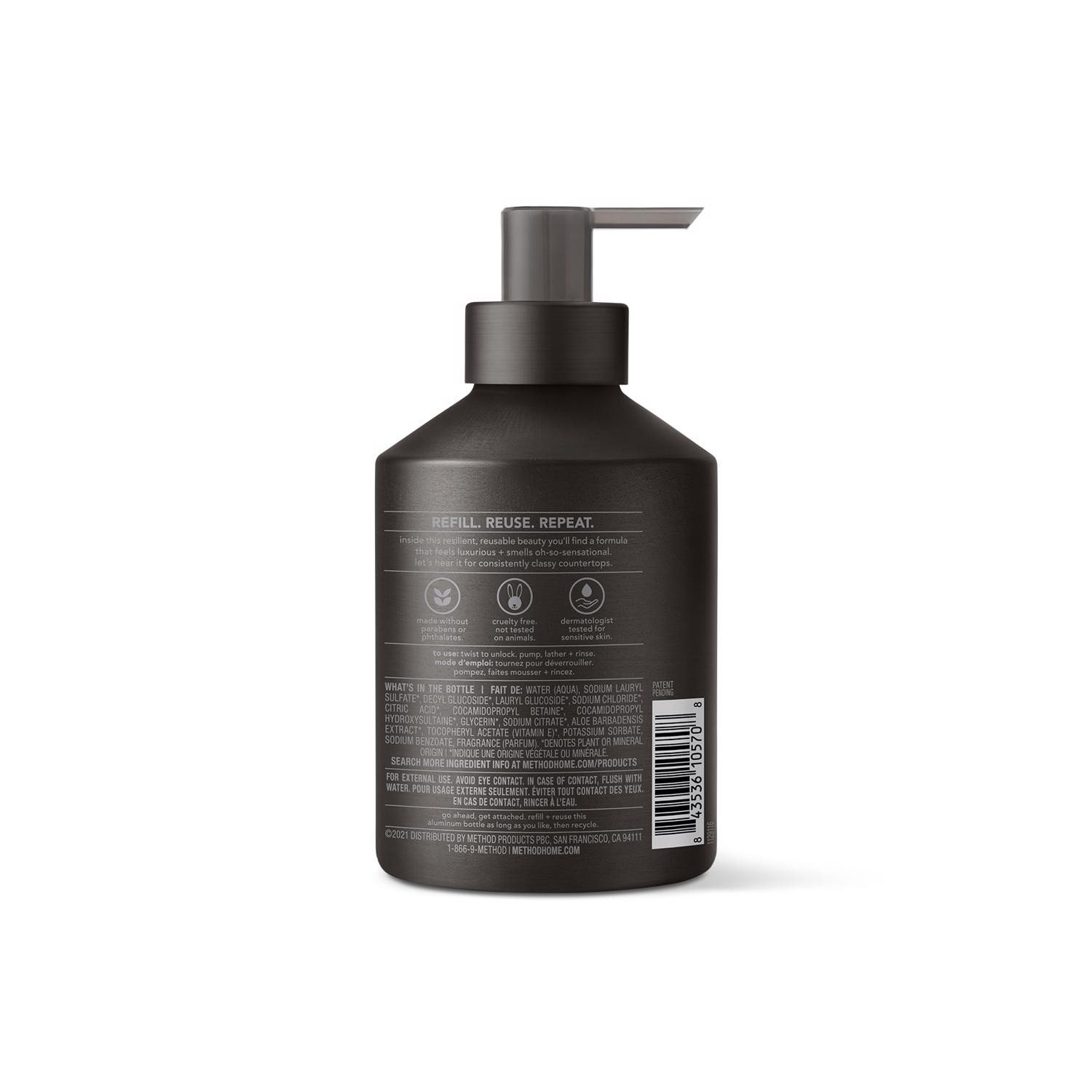 Method Vetiver & Amber Scent Gel Hand Wash 12 oz (Pack of 3)