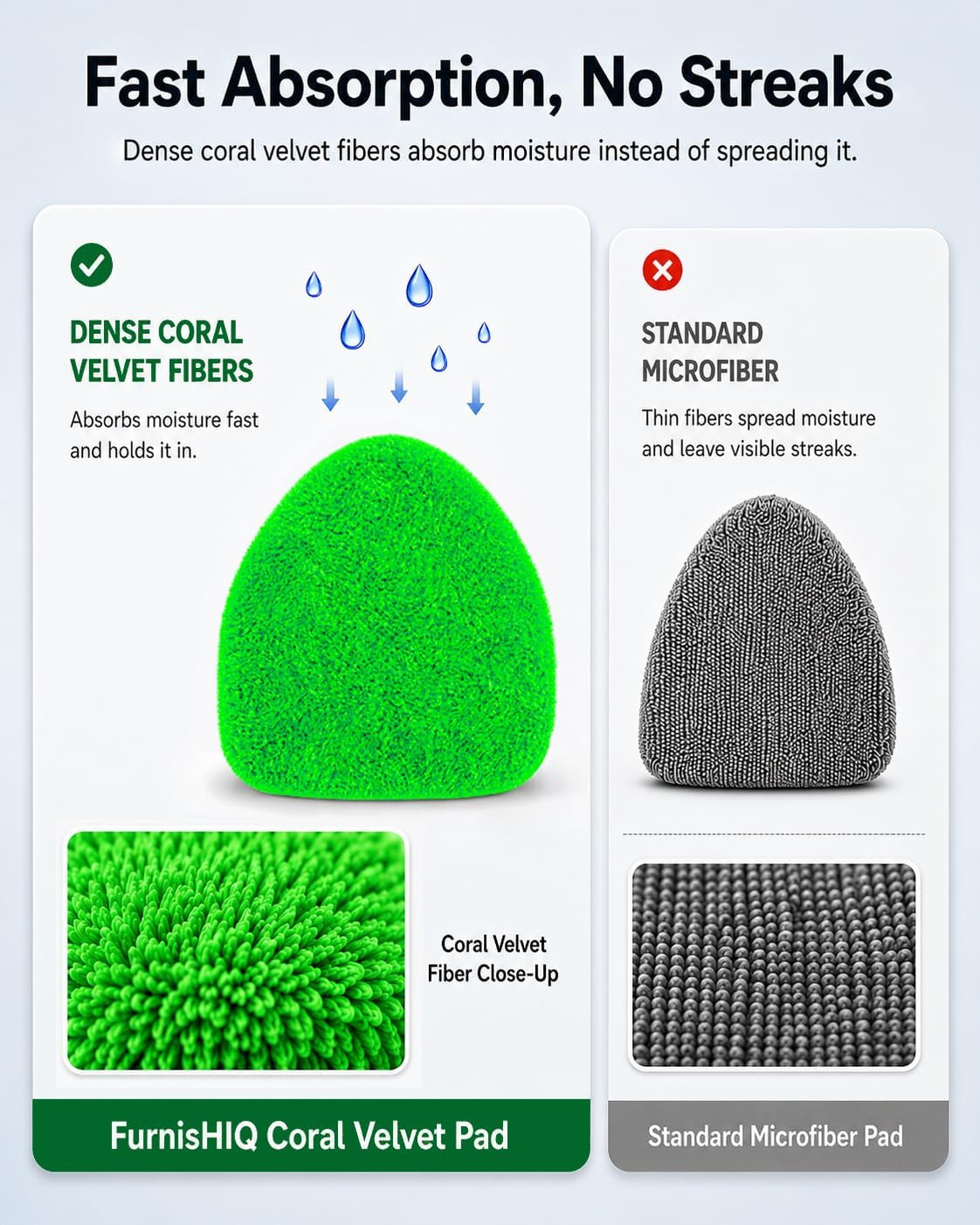 25.5″ Extra-Long Reach – Super Absorbent Coral Velvet Windshield Cleaner Tool, S