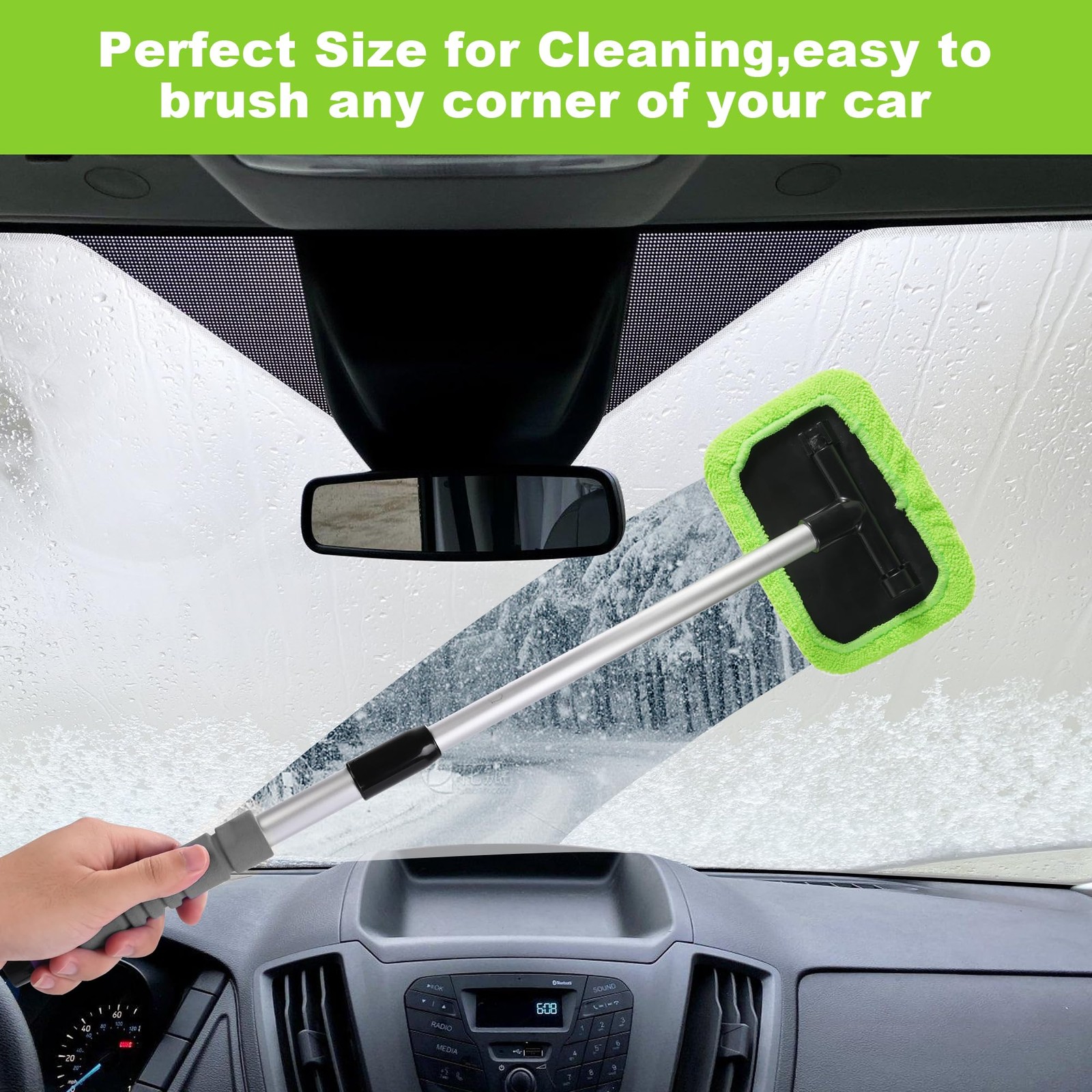 XINDELL 27-inch Windshield Cleaner Tool – Car Interior&Exterior Window Cleani…
